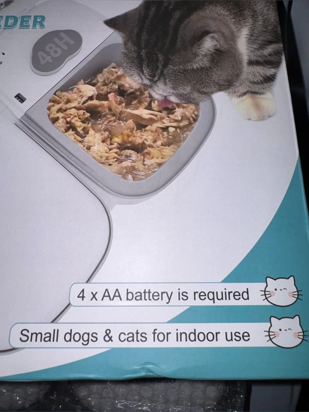 Automatic Smart Pet Food Feeder - White